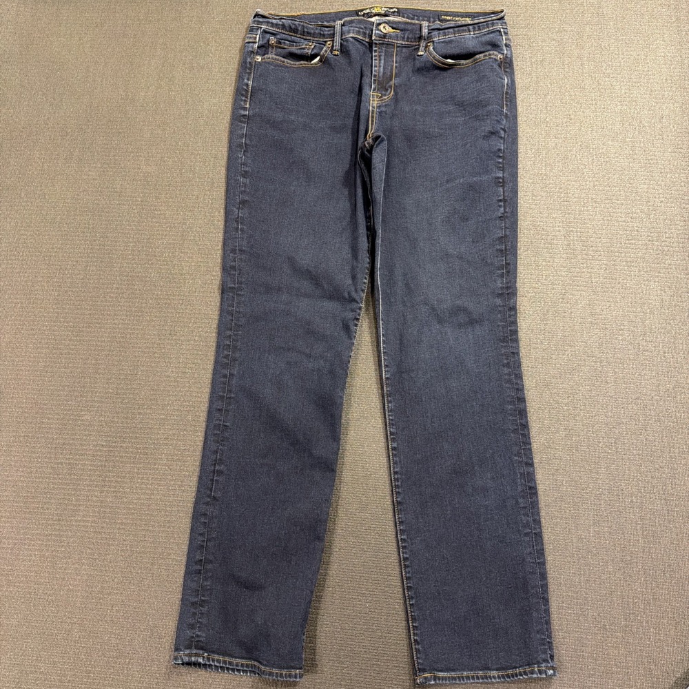 Lucky Brand Sweet'N Straight Jeans Womens 14/32 Dark Wash Mid Rise Stretch Denim